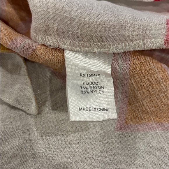 Crosby by Mollie Burch Floral Tie-Front Top Blouse Large - Picture 4 of 7